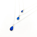 Mila Teardrop Blue Lab Opal Necklace - MTT Collective
