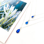 Mila Teardrop Blue Lab Opal Necklace - MTT Collective