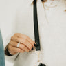 Minimalist Vegan Leather Crossbody Strap - Black