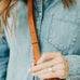 Minimalist Vegan Leather Crossbody Strap - Brown