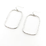 Mira Twisted Hammered Wide Rectangle Earrings - MTT Collective
