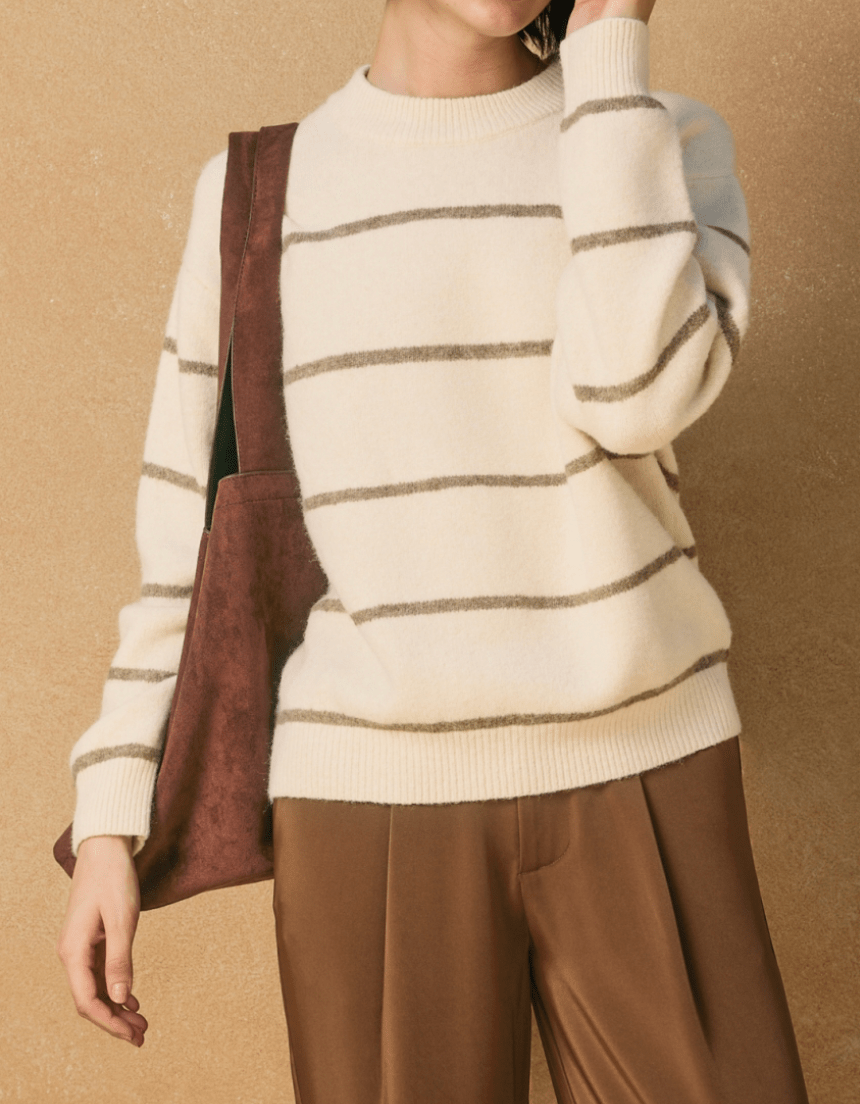 Miranda Striped Crewneck Sweater - MTT Collective
