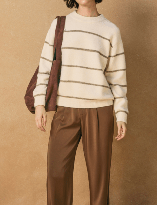 Miranda Striped Crewneck Sweater - MTT Collective