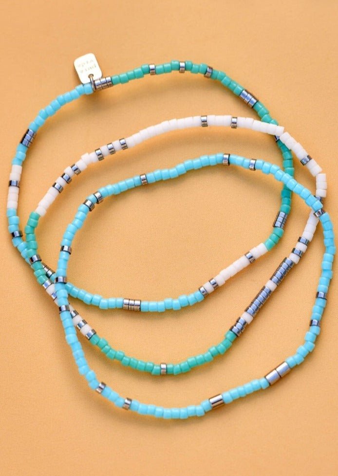 Mixed Seed Bead Stretch Bracelet Set Of 3 - MTT Collective