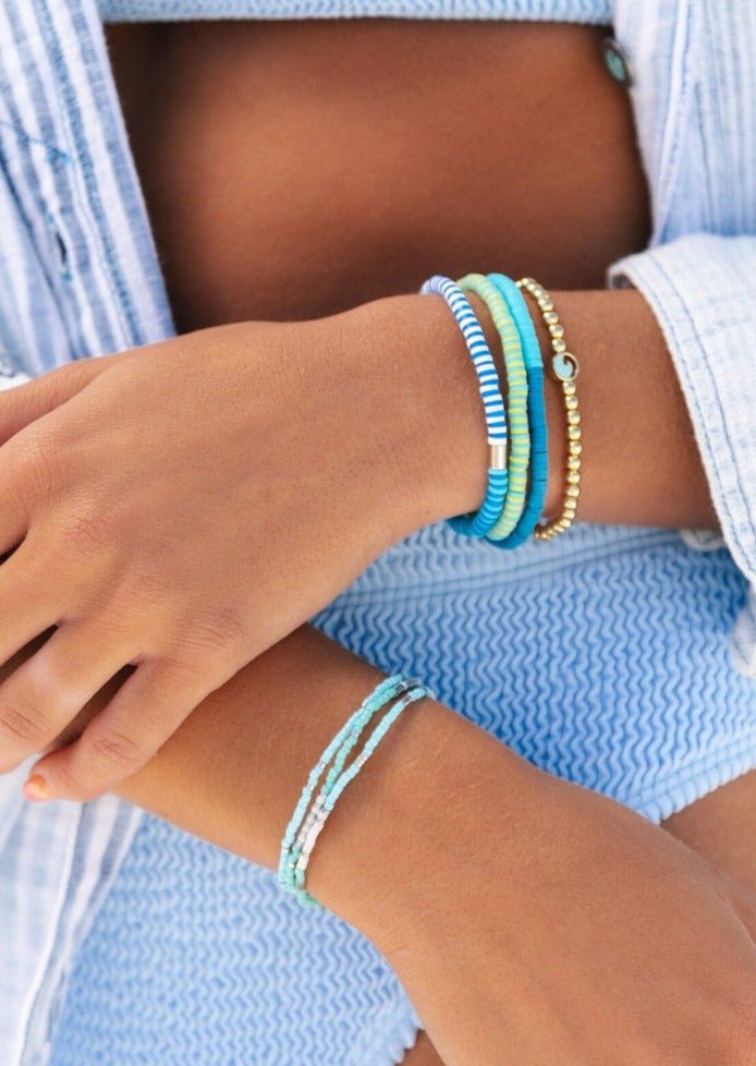Mixed Seed Bead Stretch Bracelet Set Of 3 - MTT Collective