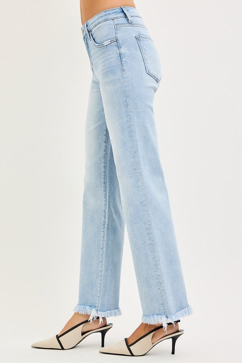 Monica Mid Rise Ankle Straight Jeans - MTT Collective