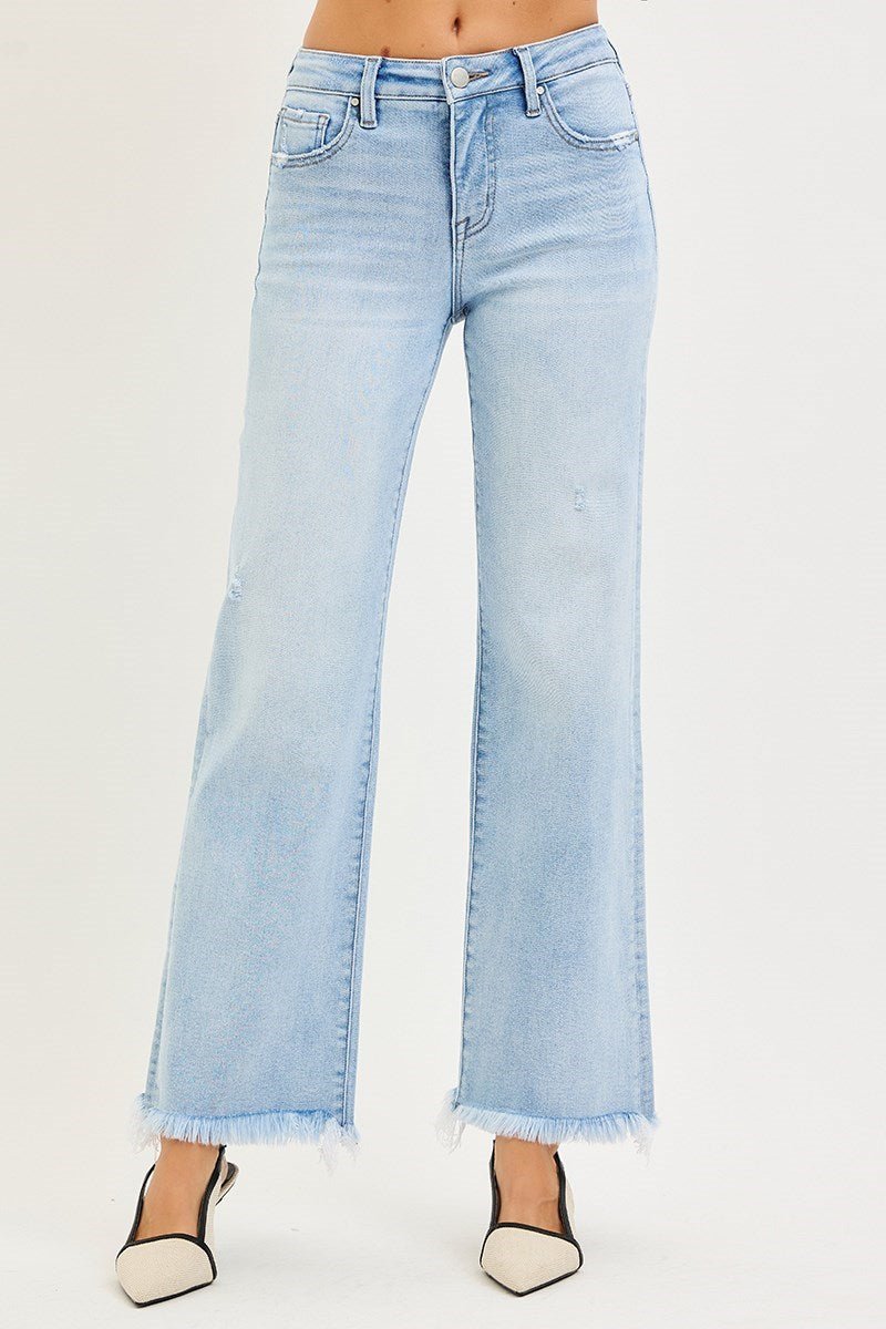 Monica Mid Rise Ankle Straight Jeans - MTT Collective