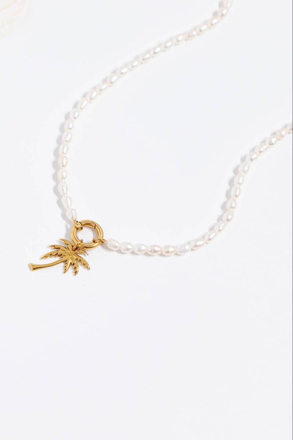 Monroe Freshwater Pearl Charm Holder Necklace - MTT Collective