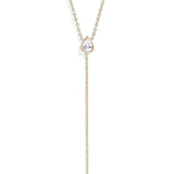 Morgan Cubic Zirconia Teardrop Lariat Necklace - MTT Collective