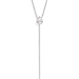 Morgan Cubic Zirconia Teardrop Lariat Necklace - MTT Collective