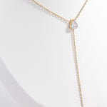 Morgan Cubic Zirconia Teardrop Lariat Necklace - MTT Collective