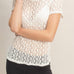 Morgan Textured Lace Short Sleeve Top - MTT Collective