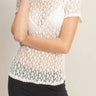 Morgan Textured Lace Short Sleeve Top - MTT Collective