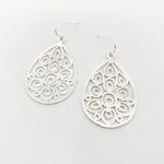 MTT Jewelry - Jewelry - Earrings - Diana Floral Drop Brushed Earrings - MTT Collective