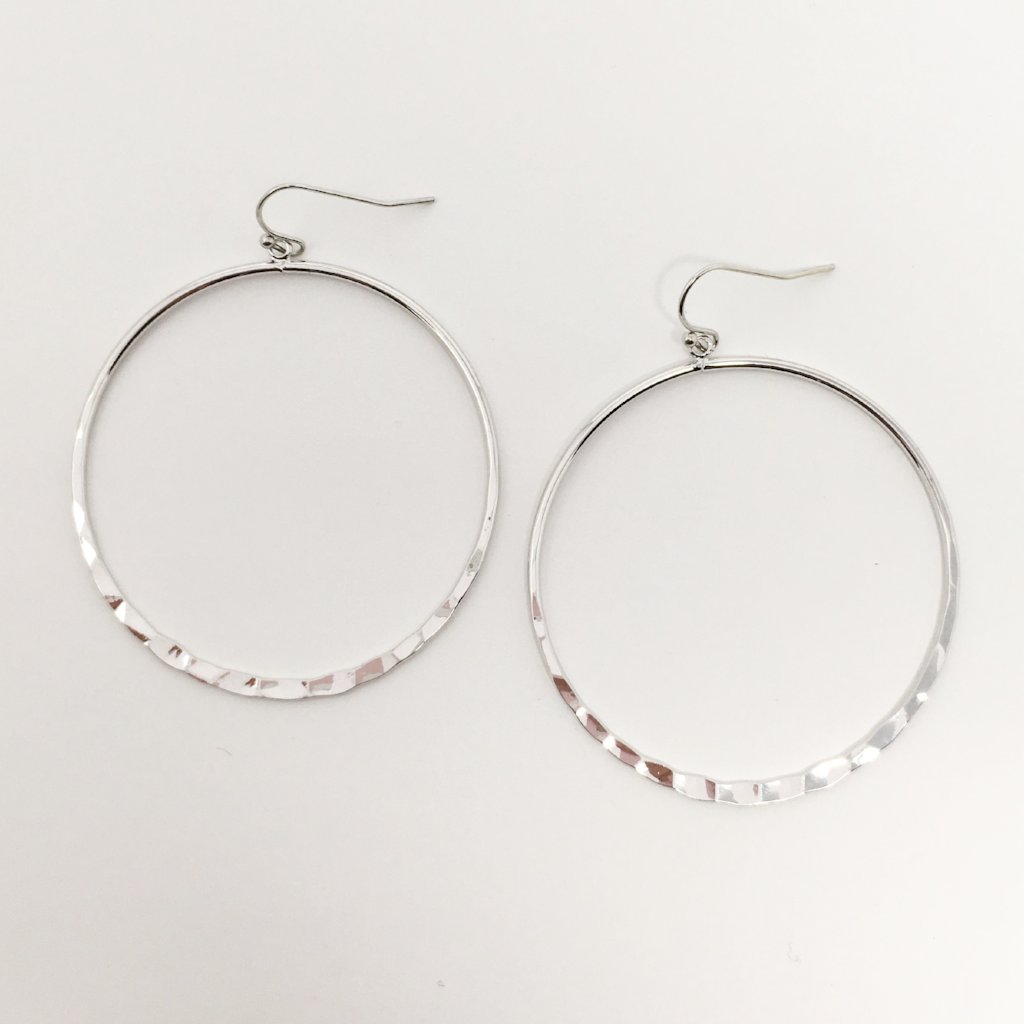 Gigi Hammered Hoop Earrings - MTT Collective
