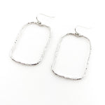 MTT Jewelry - Jewelry - Earrings - Mira Twisted Hammered Wide Rectangle Earrings - MTT Collective