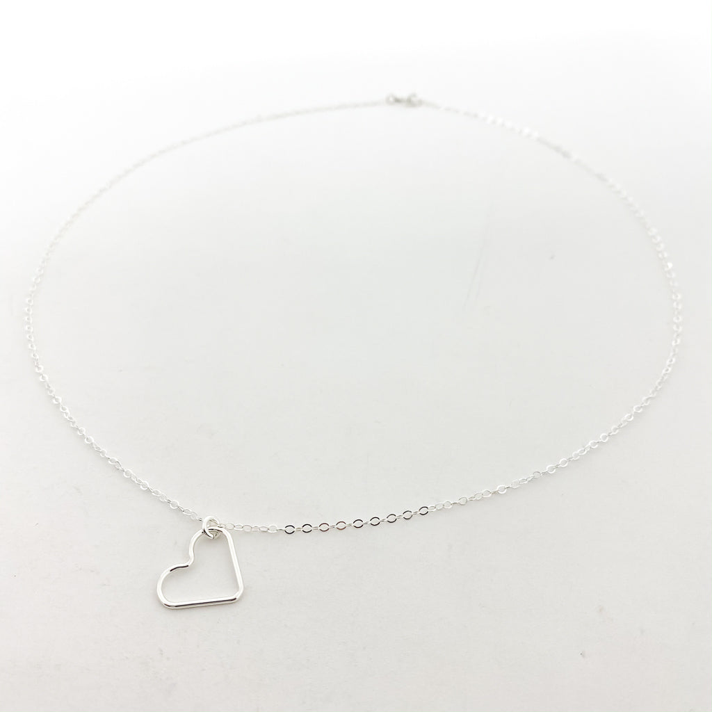 MTT Jewelry - Jewelry - Necklaces - Amara Open Hanging Heart Necklace - MTT Collective