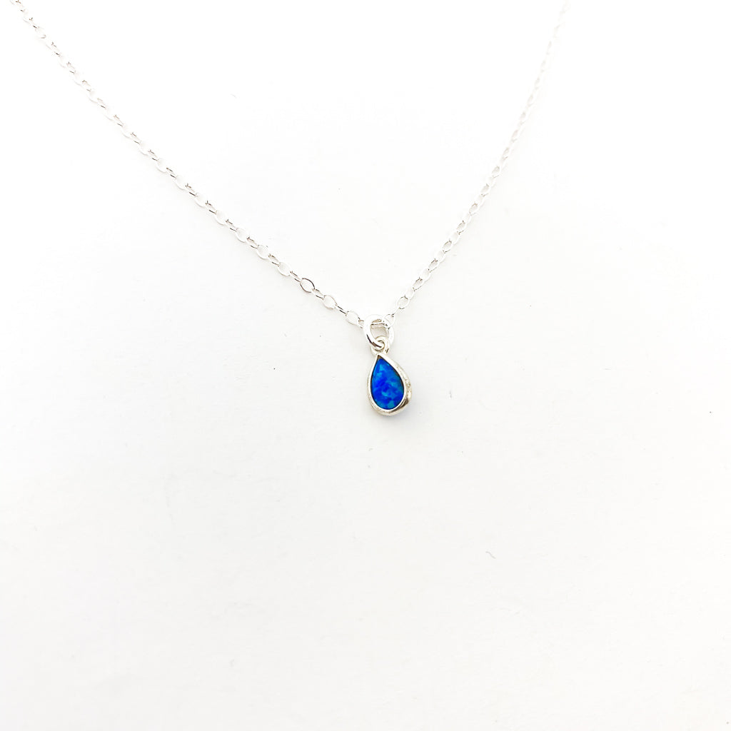 MTT Jewelry - Jewelry - Necklaces - Mila Teardrop Lab Opal Necklace - MTT Collective