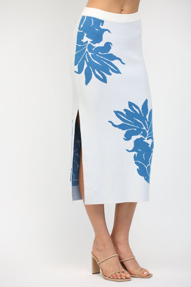 Myrtle Floral Sweater Skirt - MTT Collective