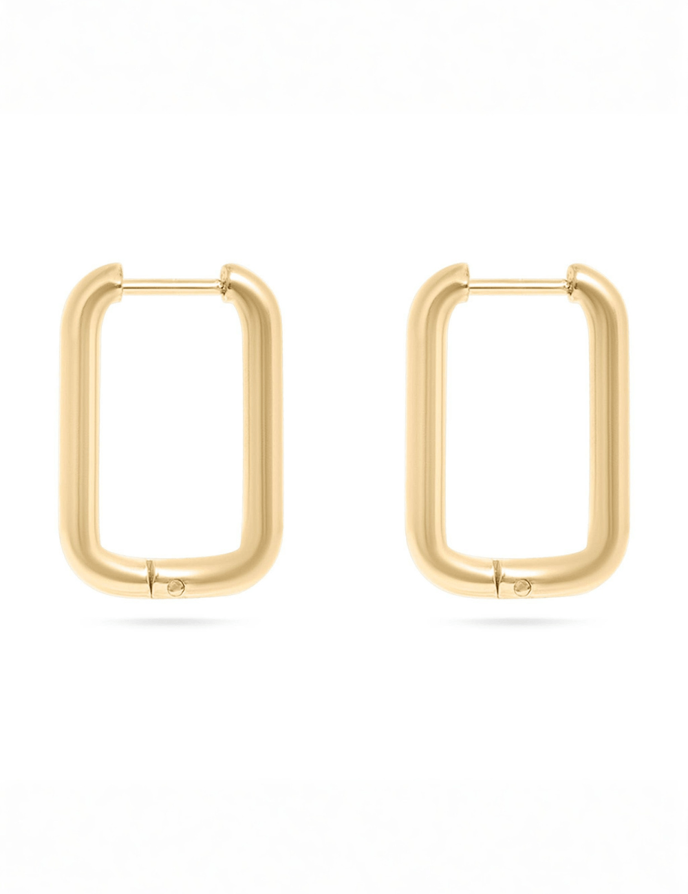Nancy Rounded Rectangle Huggie Earrings - MTT Collective