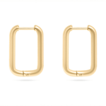 Nancy Rounded Rectangle Huggie Earrings - MTT Collective