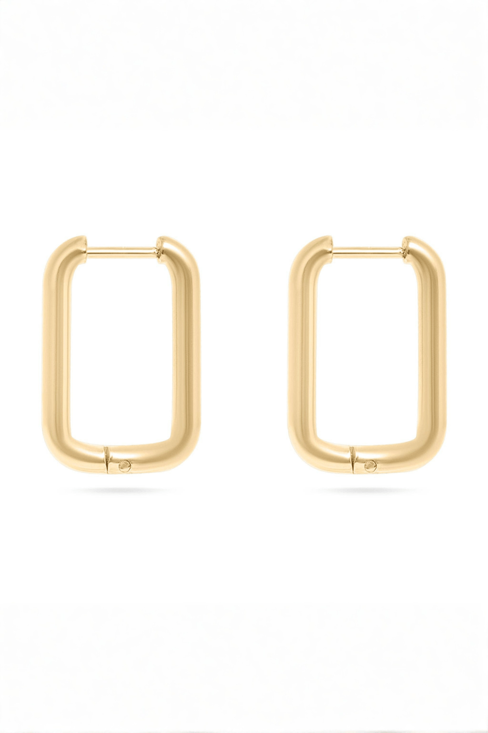 Nancy Rounded Rectangle Huggie Earrings - MTT Collective