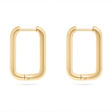 Nancy Rounded Rectangle Huggie Earrings - MTT Collective