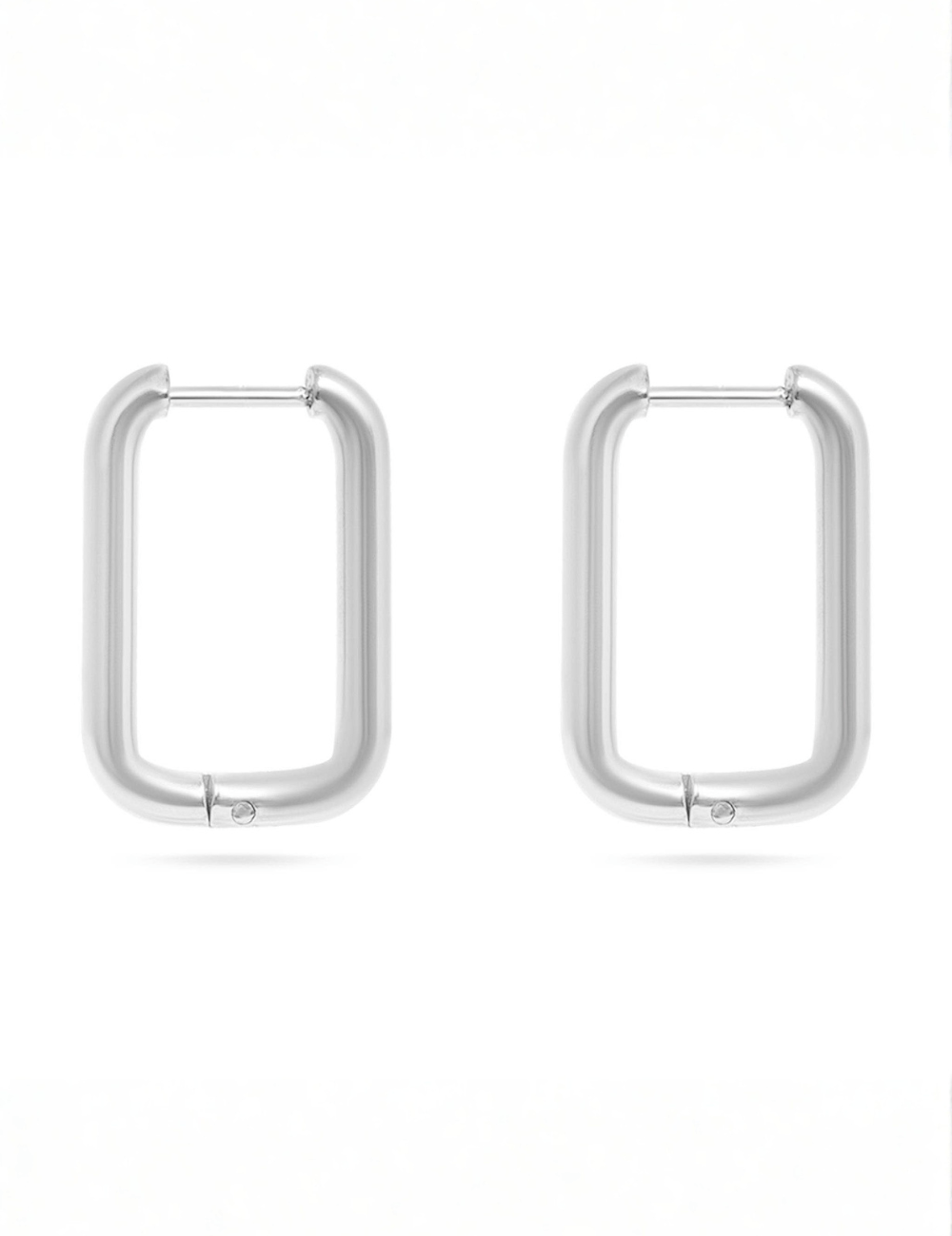 Nancy Rounded Rectangle Huggie Earrings - MTT Collective