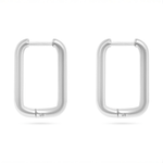 Nancy Rounded Rectangle Huggie Earrings - MTT Collective