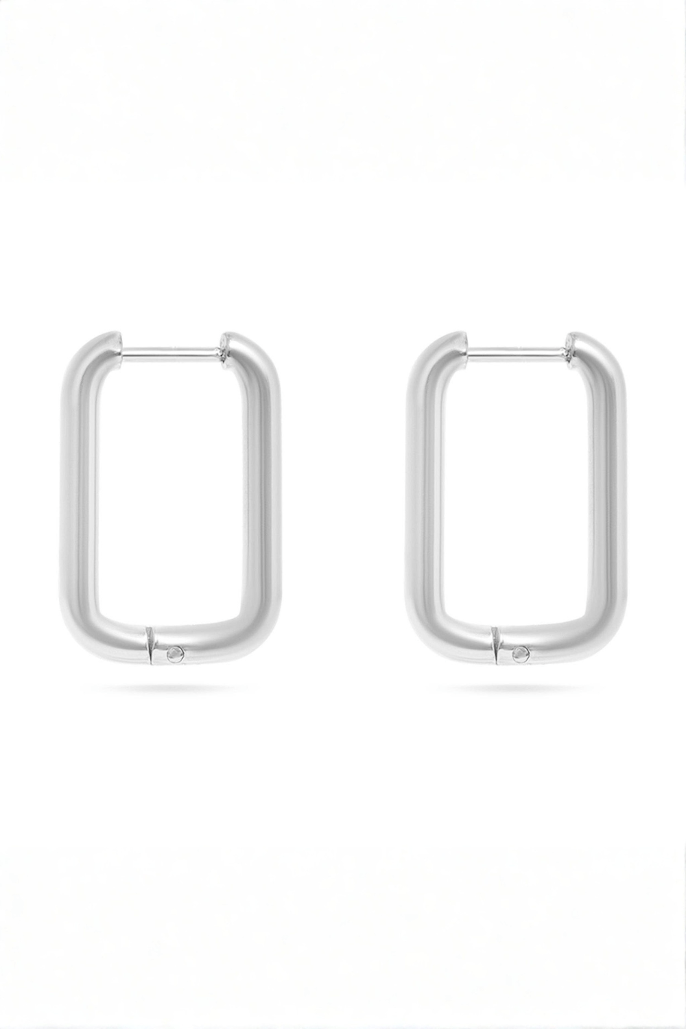 Nancy Rounded Rectangle Huggie Earrings - MTT Collective
