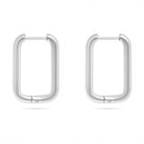 Nancy Rounded Rectangle Huggie Earrings - MTT Collective