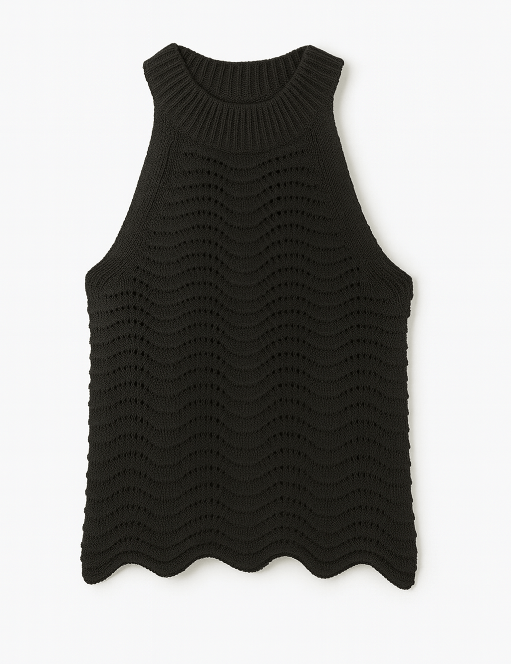 Naomi Wavy Knit Halter Tank - MTT Collective
