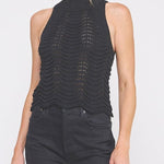 Naomi Wavy Knit Halter Tank - MTT Collective