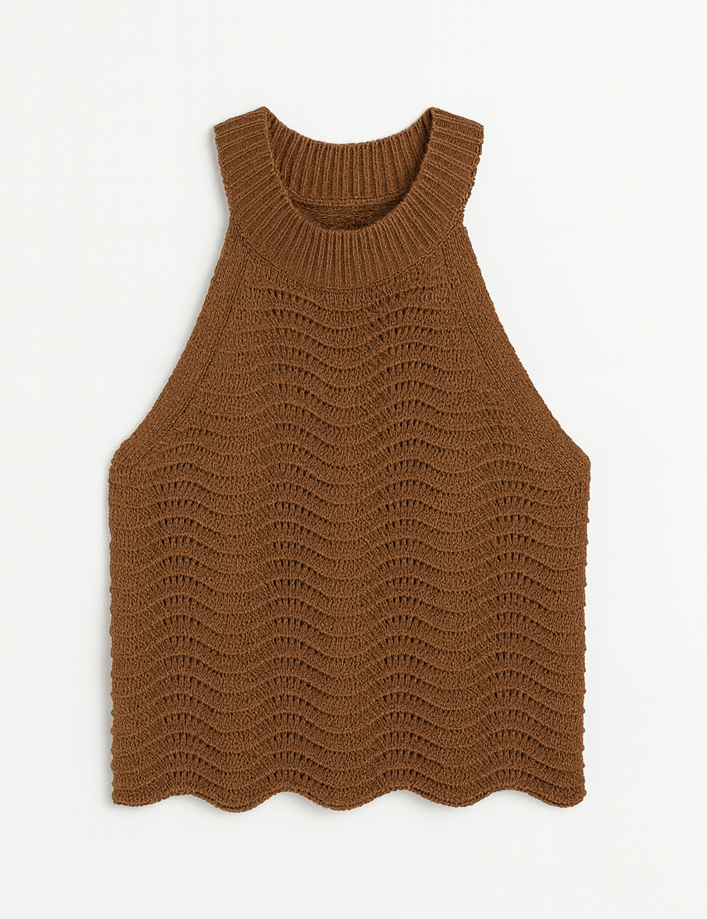 Naomi Wavy Knit Halter Tank - MTT Collective