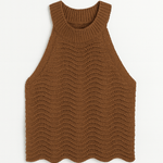 Naomi Wavy Knit Halter Tank - MTT Collective