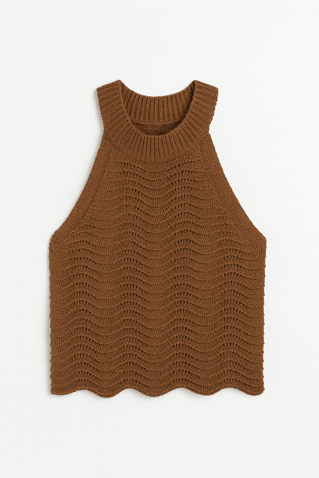 Naomi Wavy Knit Halter Tank - MTT Collective