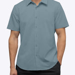 Crossover Button Up Naples Blue
