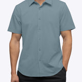 Crossover Button Up Naples Blue