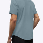 Crossover Button Up Naples Blue