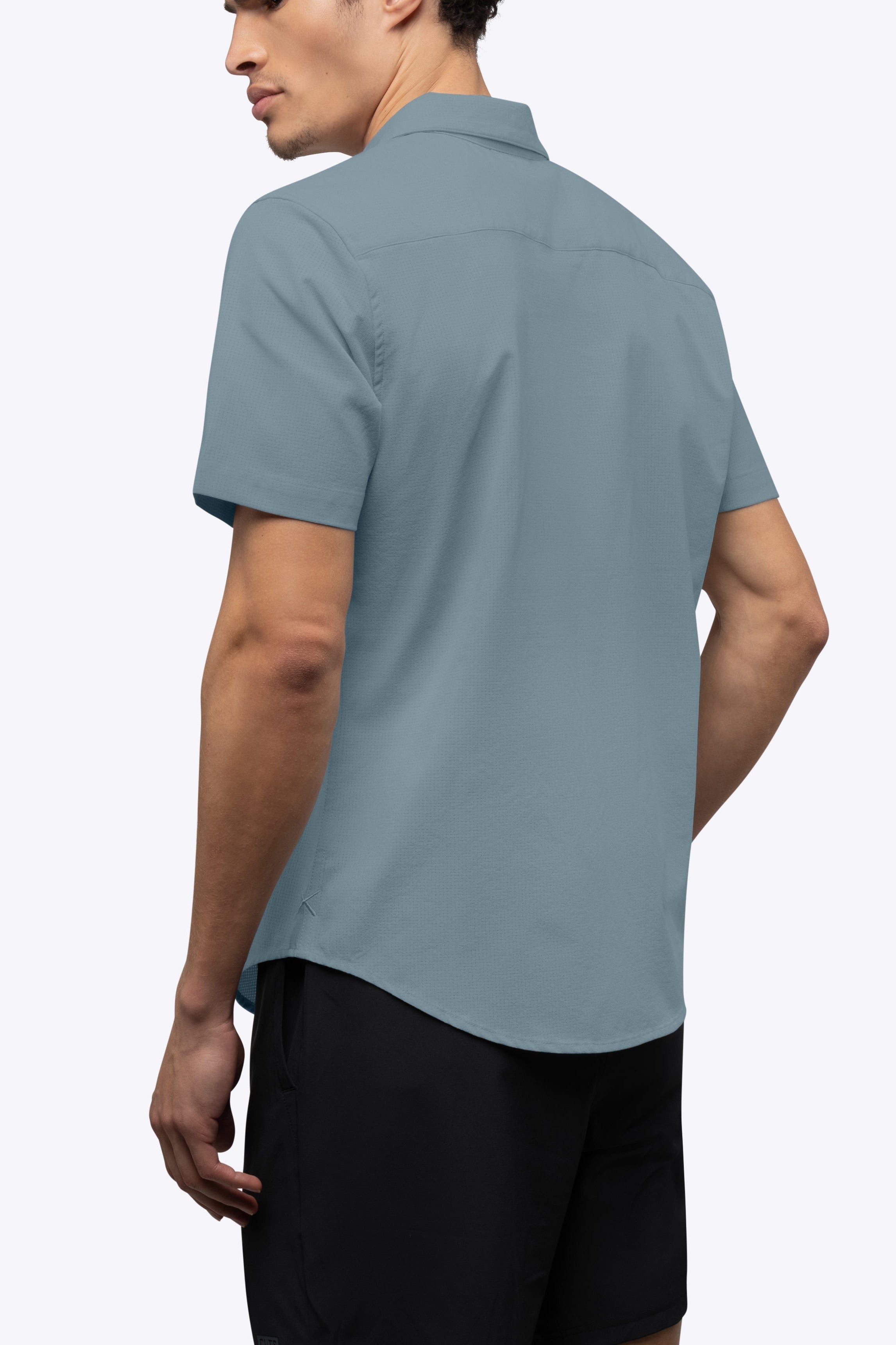Crossover Button Up Naples Blue