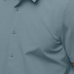 Crossover Button Up Naples Blue