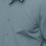 Crossover Button Up Naples Blue