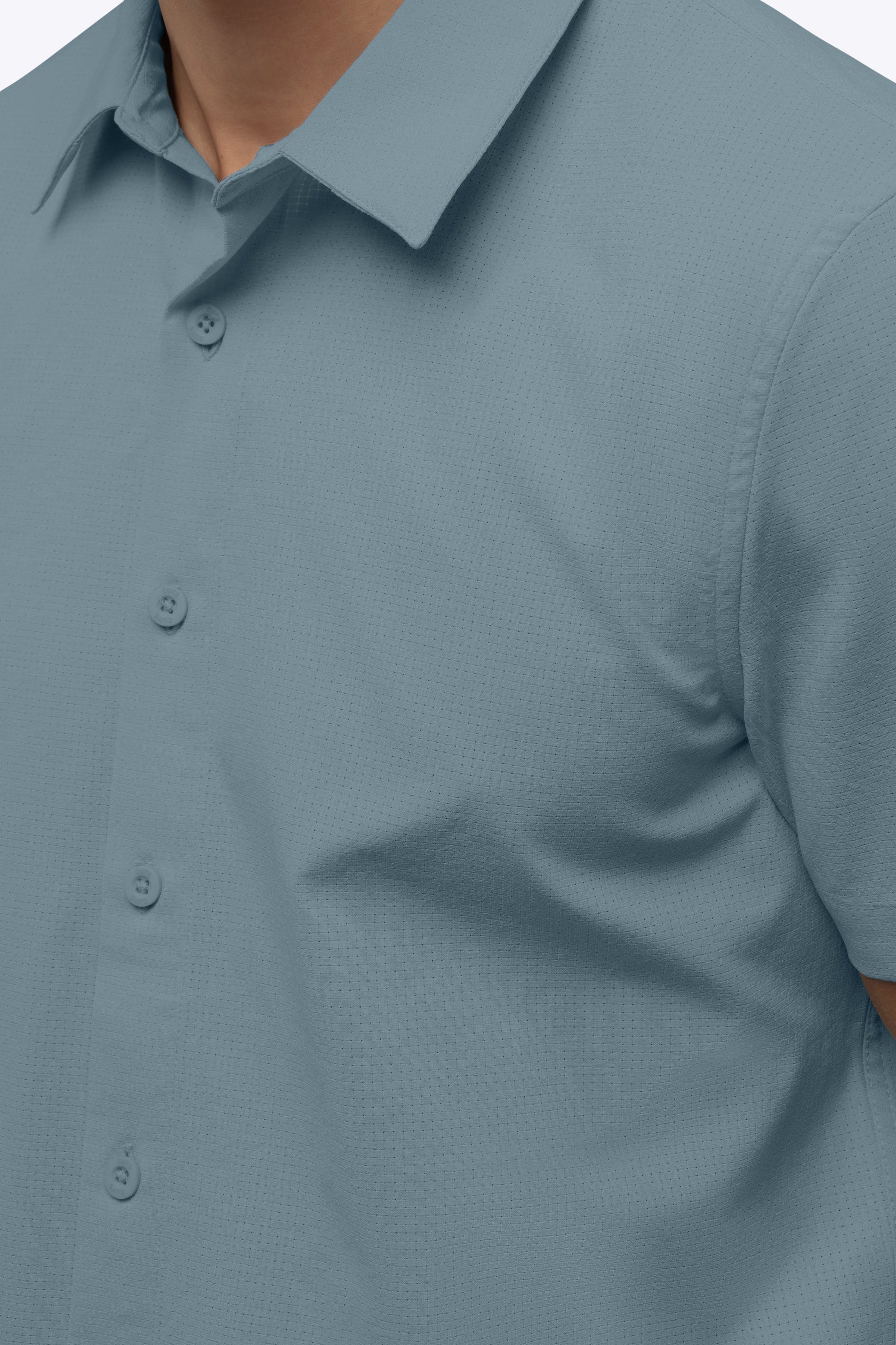 Crossover Button Up Naples Blue
