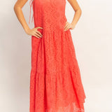 Natalie Tiered Eyelet Maxi Dress - MTT Collective