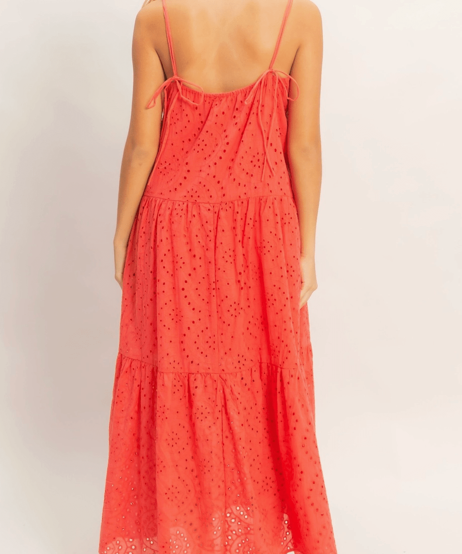 Natalie Tiered Eyelet Maxi Dress - MTT Collective