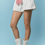 Natasha Stripe Bow Waist Band Shorts - MTT Collective