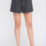 Nessa Washed Chambray Drawstring Shorts - MTT Collective