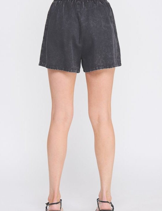 Nessa Washed Chambray Drawstring Shorts - MTT Collective