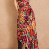 No One Else Asymmetrical Pleated Maxi Dress - MTT Collective