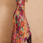 No One Else Asymmetrical Pleated Maxi Dress - MTT Collective